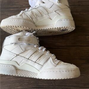 Adidas Cream High-Top Sneakers